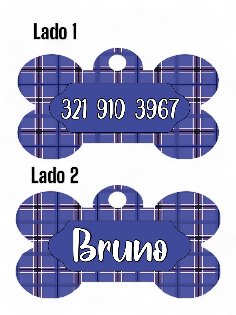 Placas de Identificación Escocesa Rojo