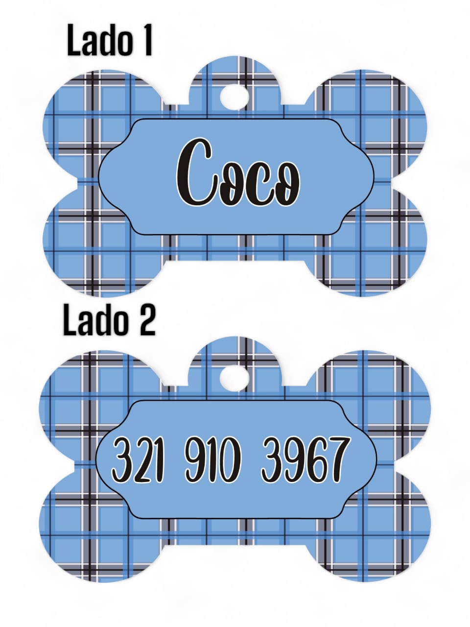 Placas de Identificación Escocesa Azul