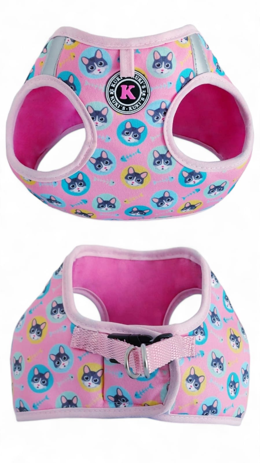 Pechera Para Gatos Caritas Cat Rosado