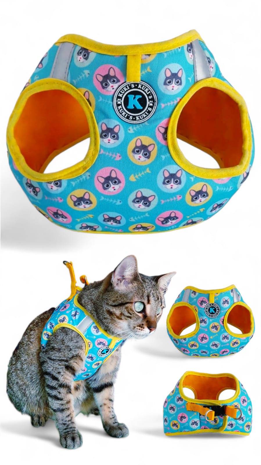Pechera Para Gatos Caritas Cat Rosado
