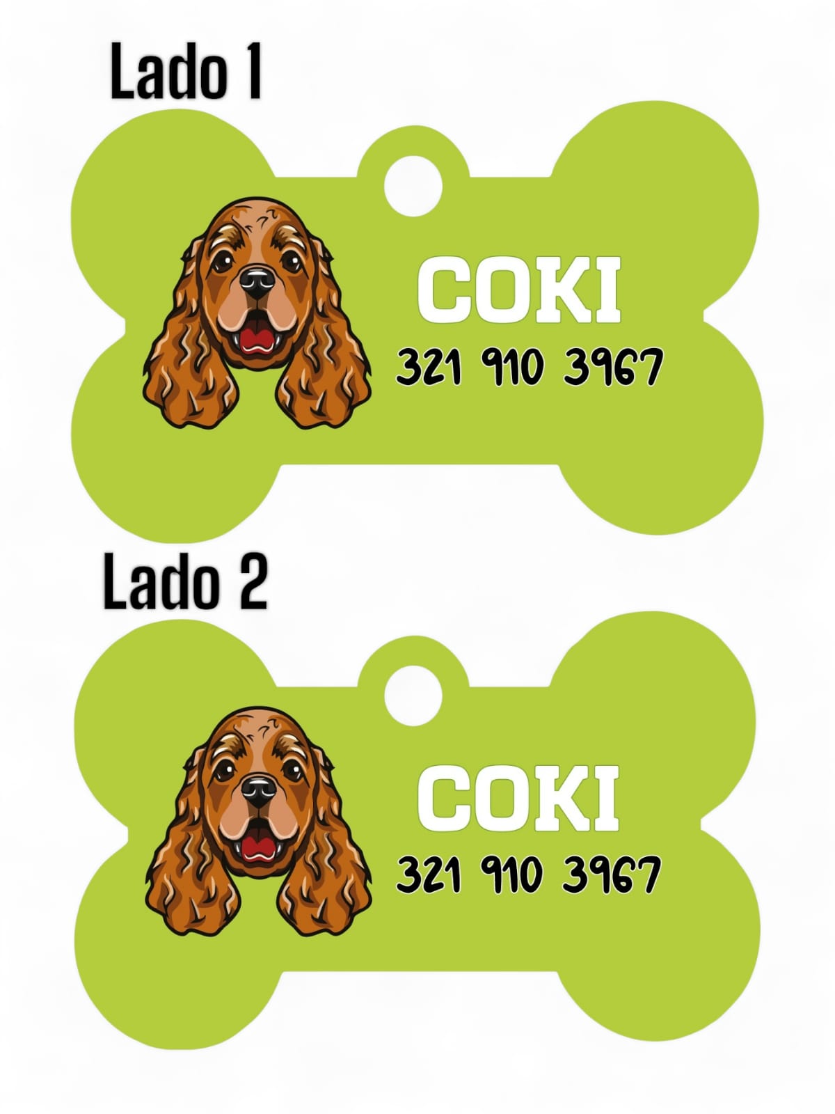 Placas de Identificación Cocker