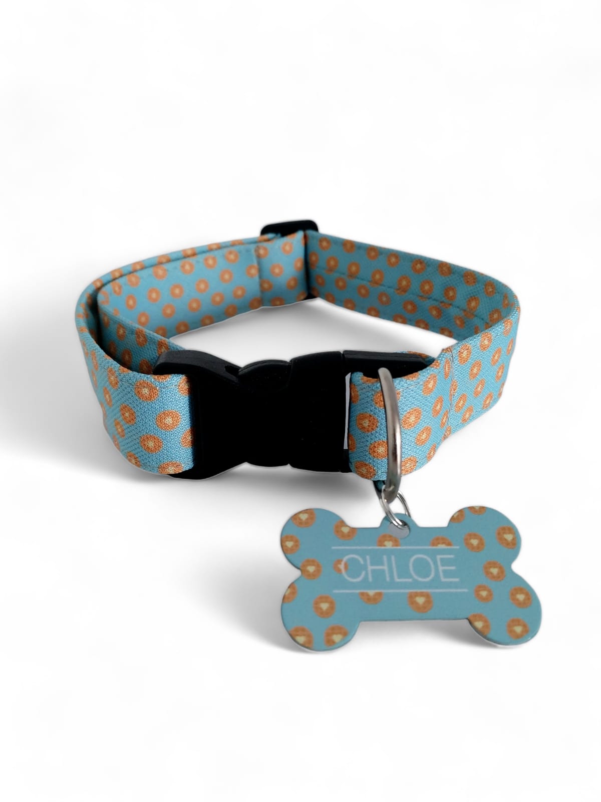 Placa Identificadora + Collar portaplaca Sandías Rosada