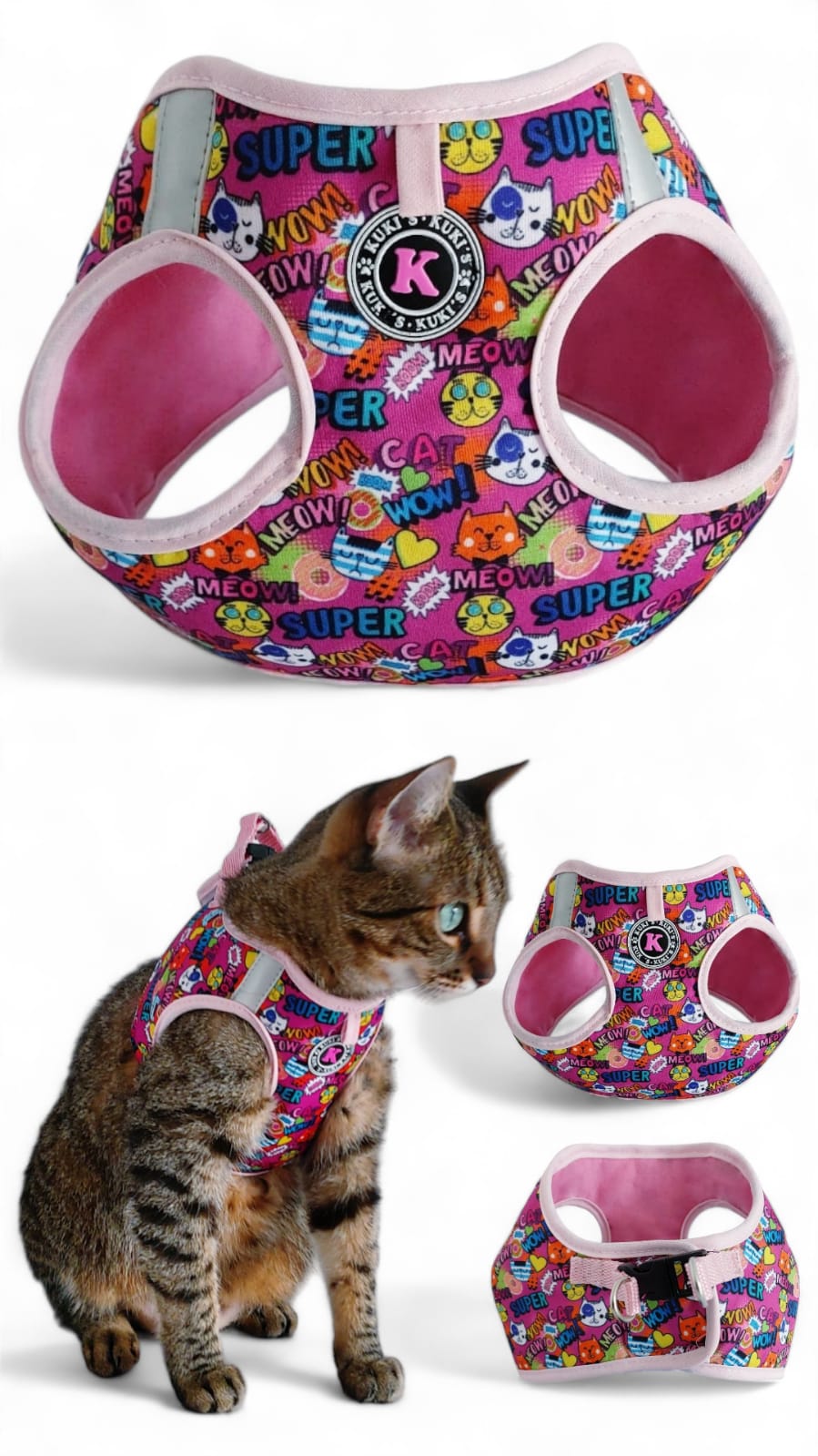 Pechera Para Gatos Meow Magenta