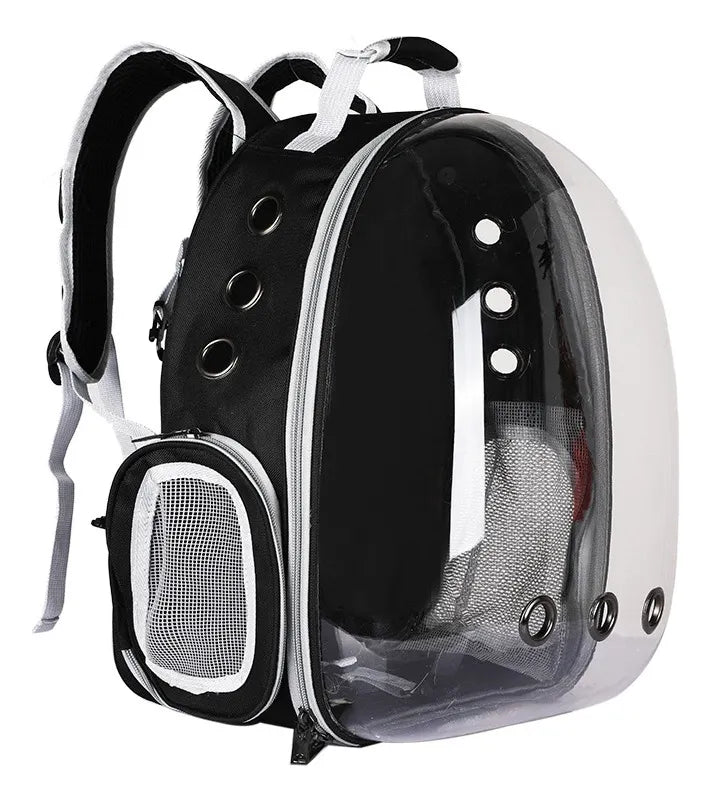 Maleta Transportadora Transparente para Gatos Color Rojo