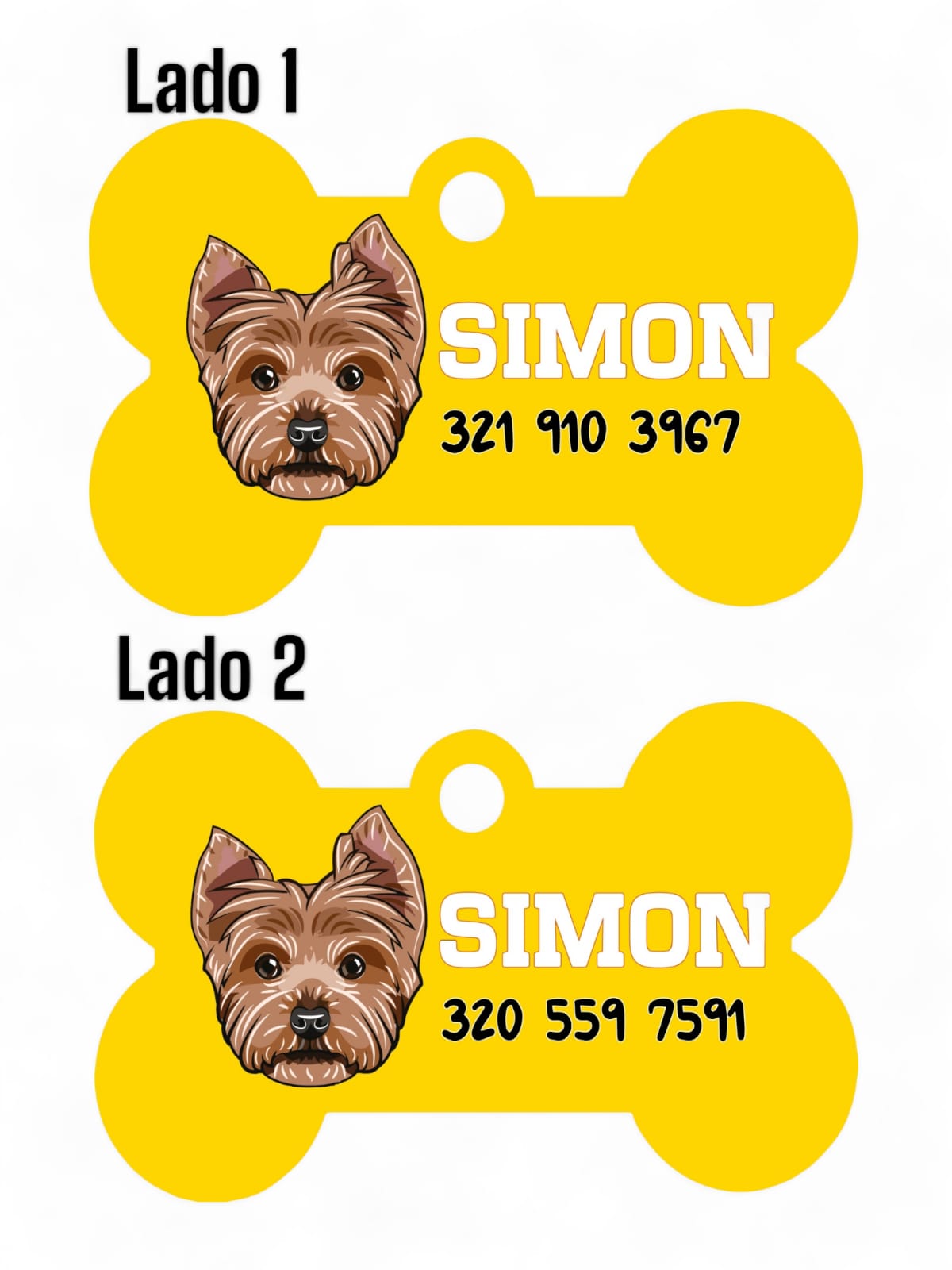 Placas de Identificación Yorkie