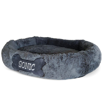 Cama Dona Antiestrés Personalizada Para Perros y gatos Color Gris