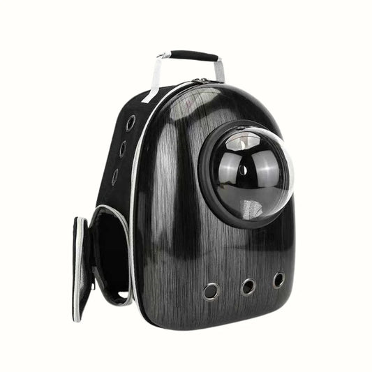 Maleta Transportadora para gatos con cúpula-astropet Negro