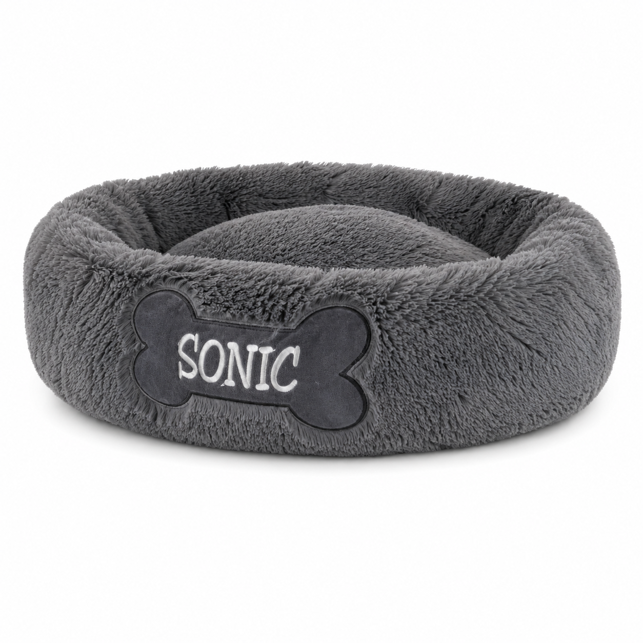 Cama Dona Antiestrés Personalizada Para Perros y gatos Color Gris