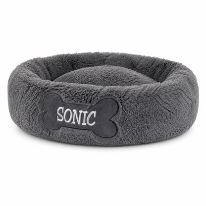 Cama Dona Antiestrés Personalizada Para Perros y gatos Color Gris