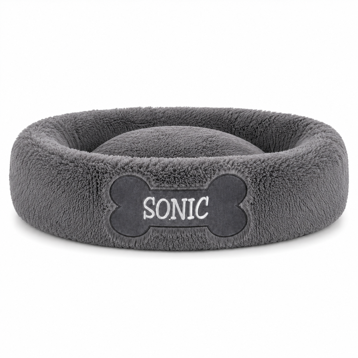 Cama Dona Antiestrés Personalizada Para Perros y gatos Color Gris