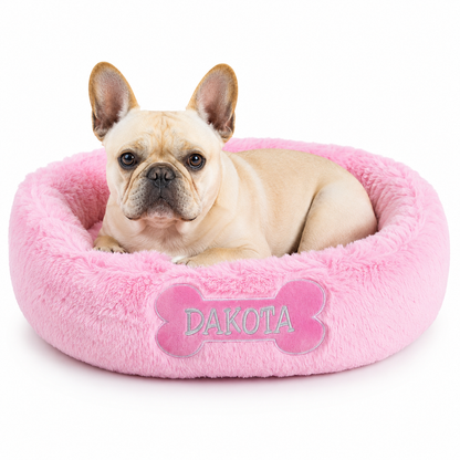 Cama Dona Antiestrés Personalizada Para Perros y gatos Color Rosado