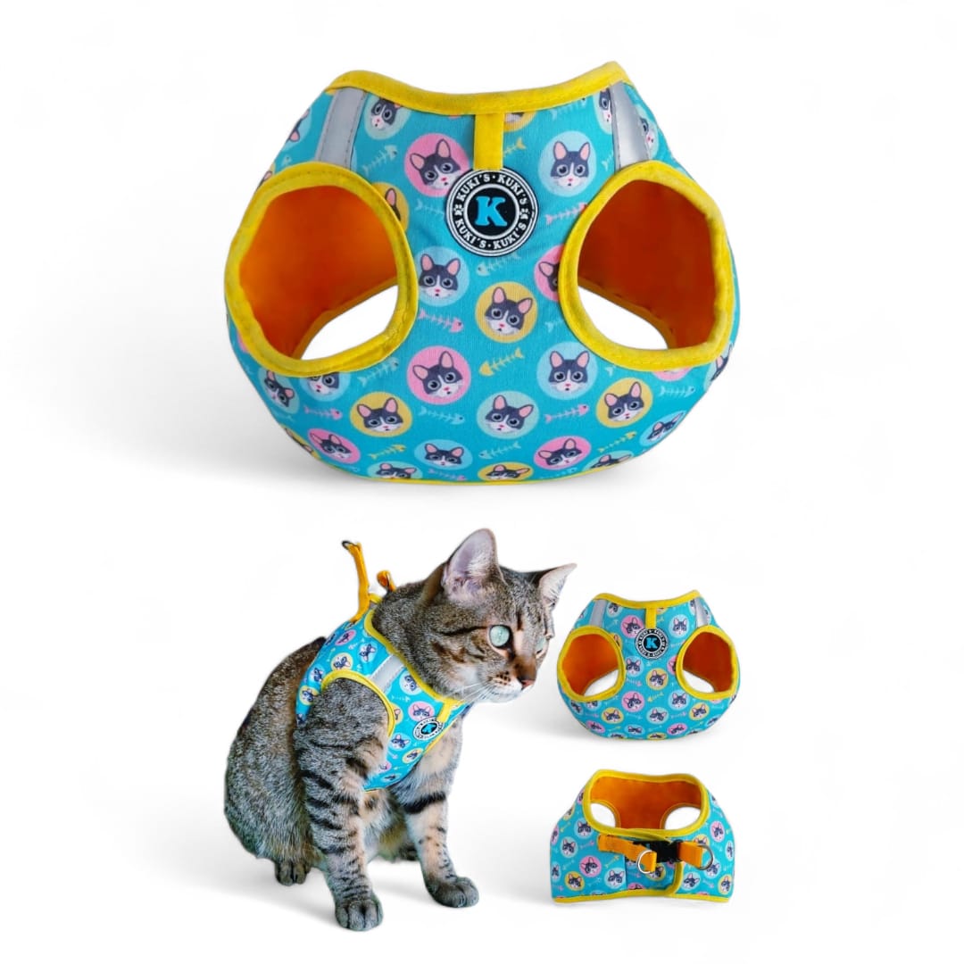 Pechera Para Gatos Caritas Cat Verde