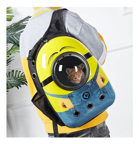 Maleta Transportadora para gatos con cúpula-astropet Minion