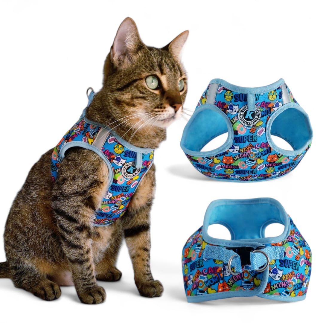 Pechera Para Gatos Meow Azul