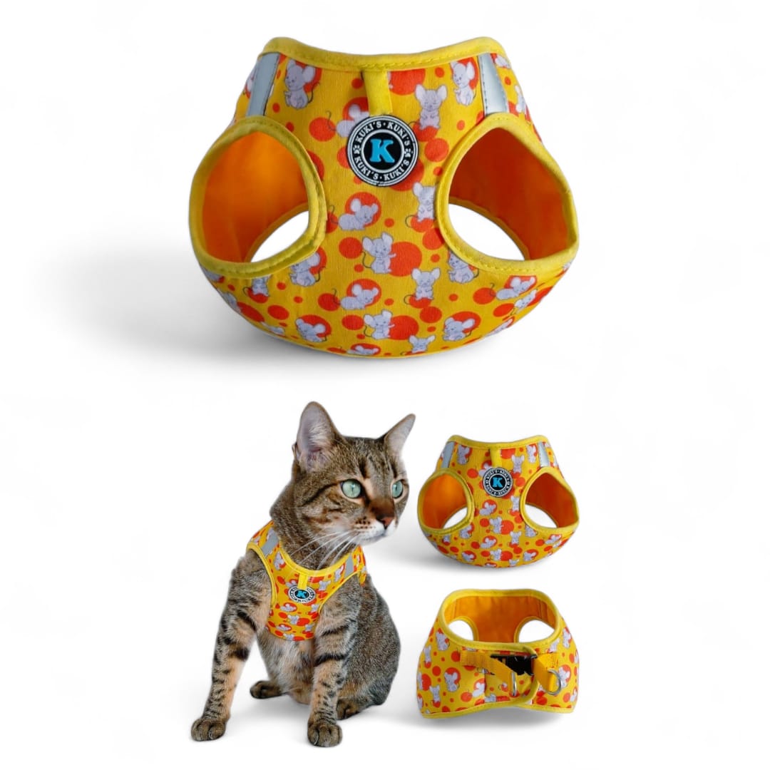 Pechera Para Gatos Ratones Amarilla