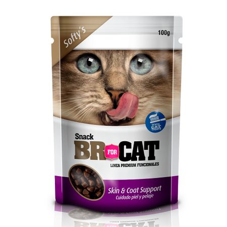 Snacks BR para gatos skin & coat x 100g